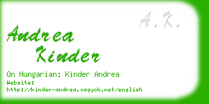 andrea kinder business card